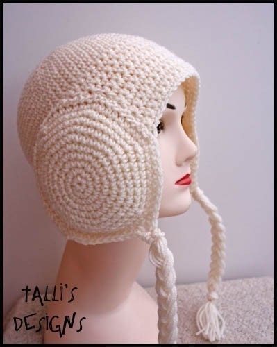 PATTERN - Crochet Leia Earmuffs Beanie - Free International Shipping