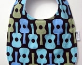 Baby Bib in Blue Groovy Guitars