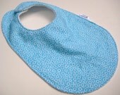 Baby Bib in Blue and White Spin Daisy