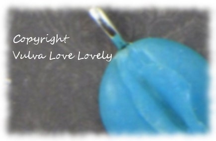 Blue Glitter Vulva Vagina Pendant- mature