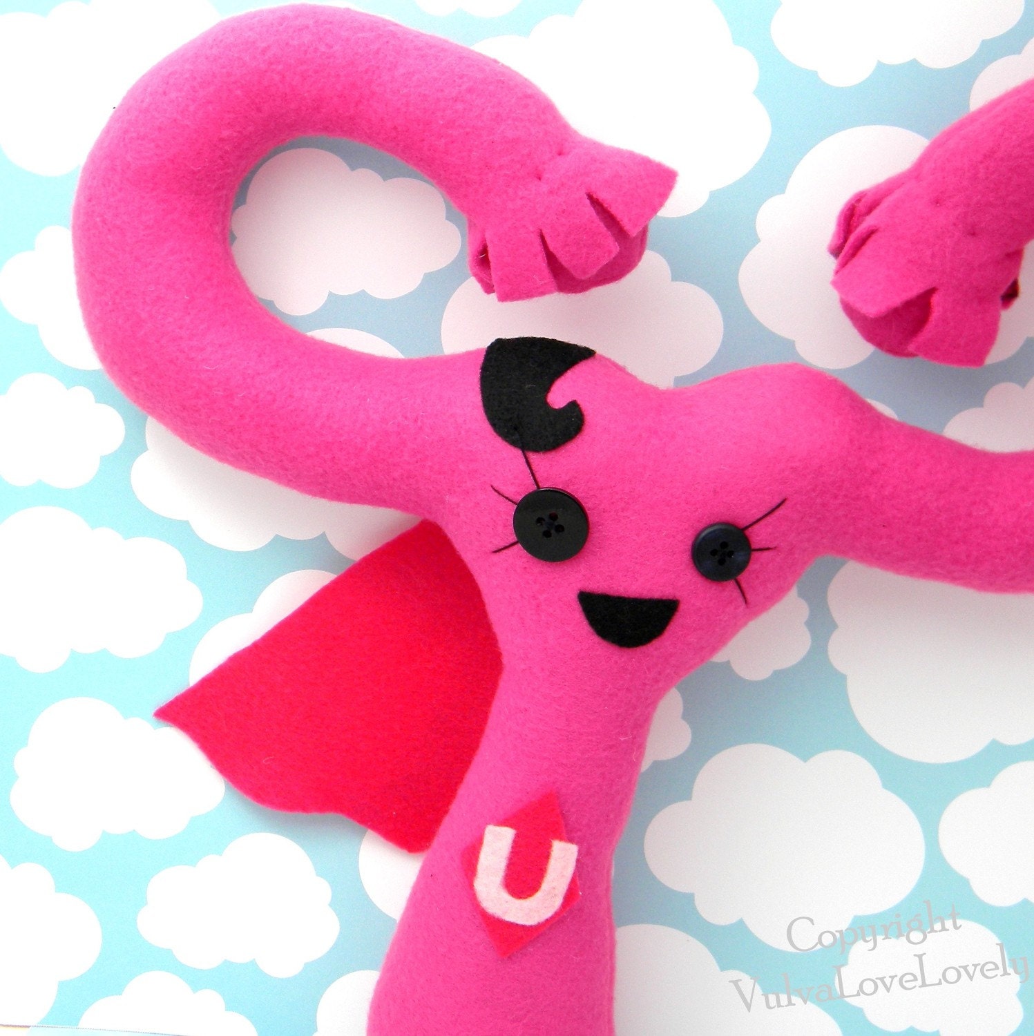 Super Hero Uterus Plushie is Super Cute