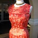 Vintage Orange Silk Brocade Dress Jacket - 2pc Suit Set - Cherry Blossoms - Betty Yokosuka Japan