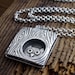 Whimsical  owl in a tree necklace, handmade