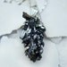 STEEL COLORED DRUZY NECKLACE WITH ANTIQUE BUGLE BEADS
