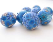 Holiday Sale Oh So Blue Collage - beautiful hand made beads
