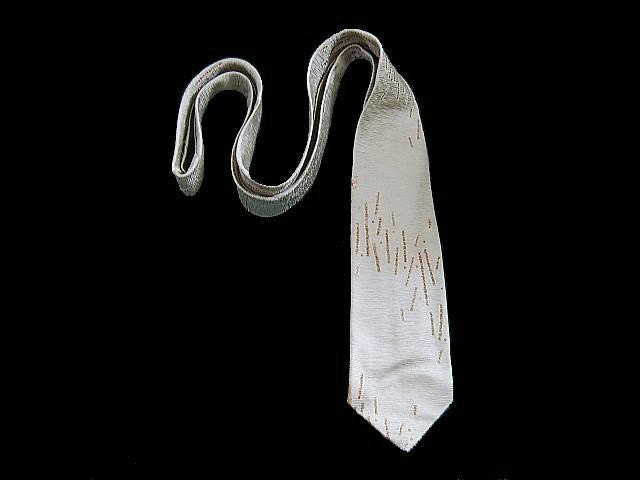 CHOPSTICKS Vintage 1950s LILLY DACHE Embroidered Silk Tie