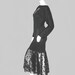 AWESOMELY TRASHY Lace Cutouts Vintage 80's Long Gothic Dress S