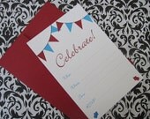 Patriotic Banner Invitation- Fill in the Blank- Set of 12 Il_170x135