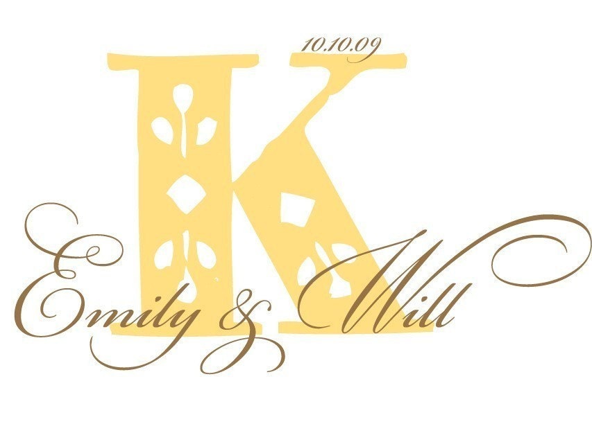 Wedding Garden Monogram Design Il_570xn