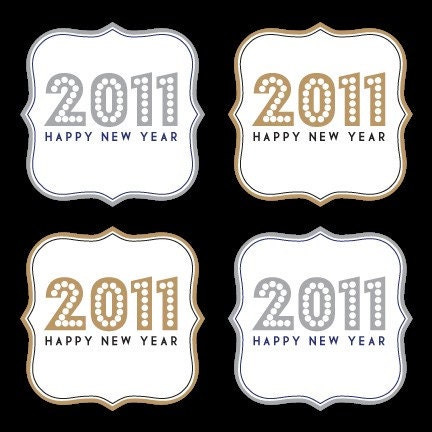 New Years Drink Straw Medallions - PRINTABLE
