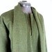 Green 1970s Dress Vintage Knit Herringbone Modern Size 12 Medium