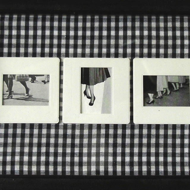 Legs, Ankles, and Shoes Black and White Slide Collage