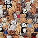 Teddy Bear Fabric - New - Cotton - 1 Yard