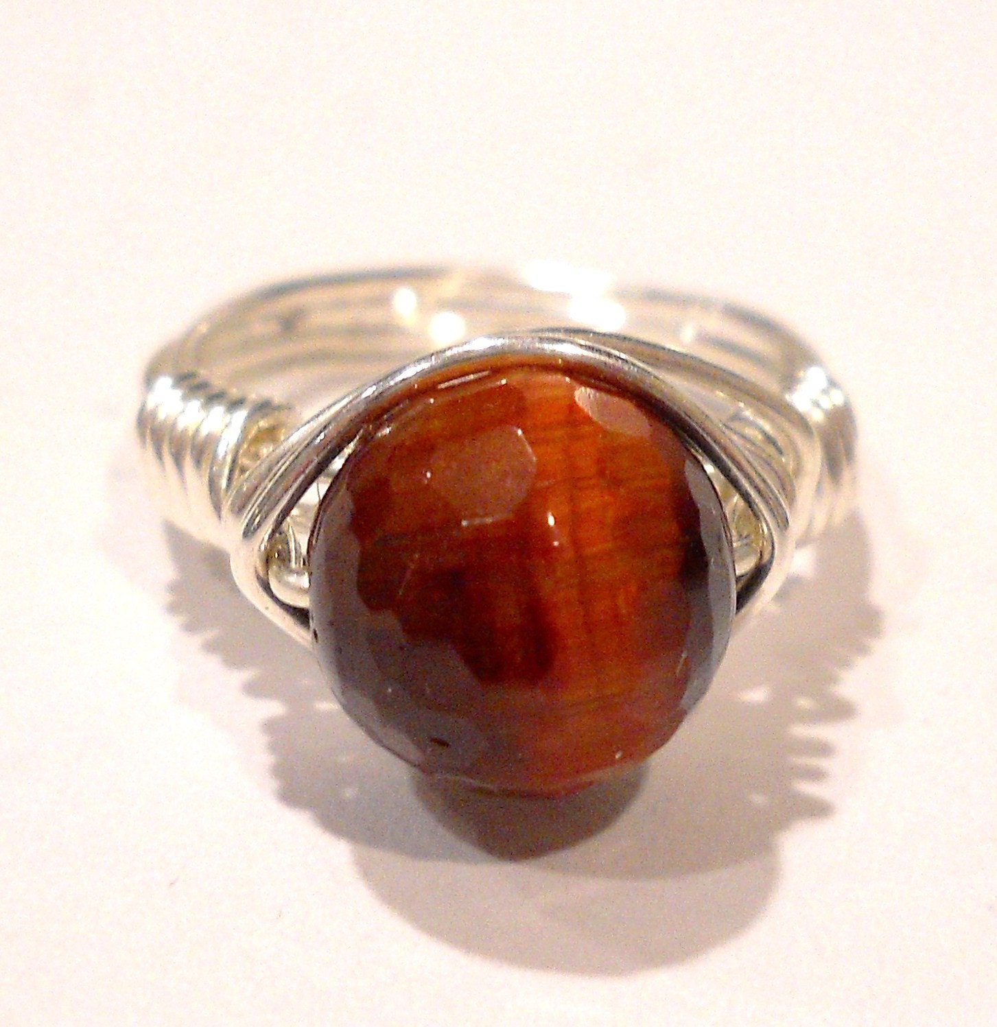 Faceted Tiger's Eye Ring