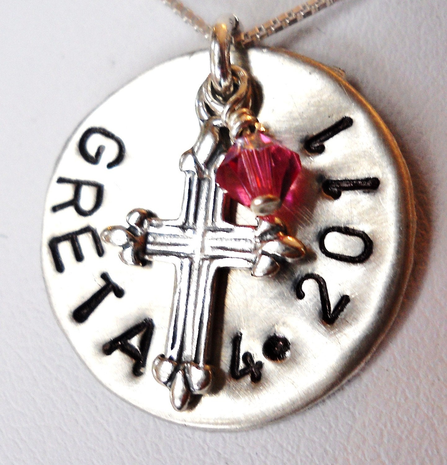 First Communion/Confirmation/Baptism/Faith Necklace - You choose the message
