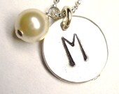 Hand Stamped Initial Necklace - Great for Mothers or Bridesmaids