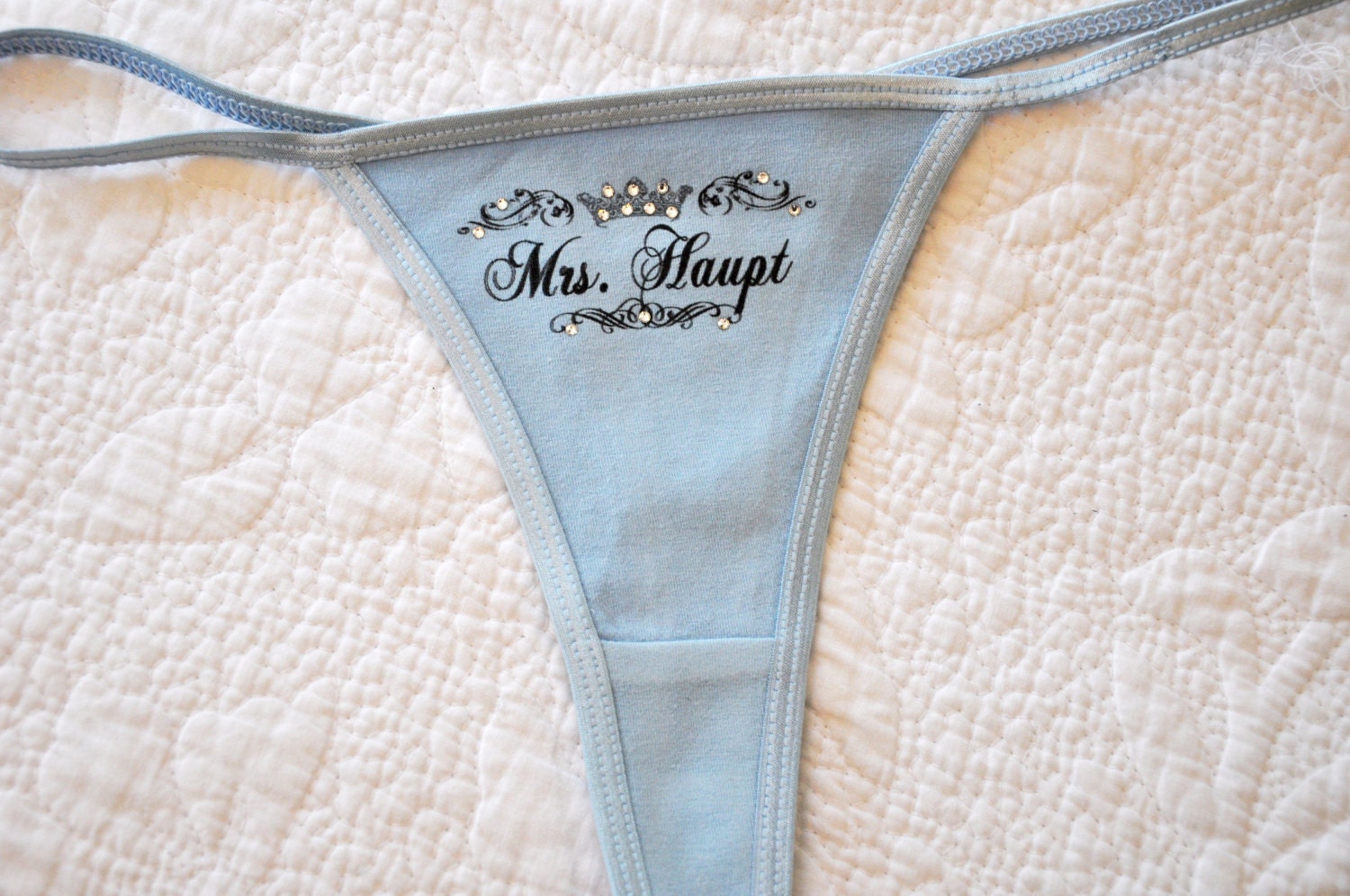 Something Blue Custom Thong