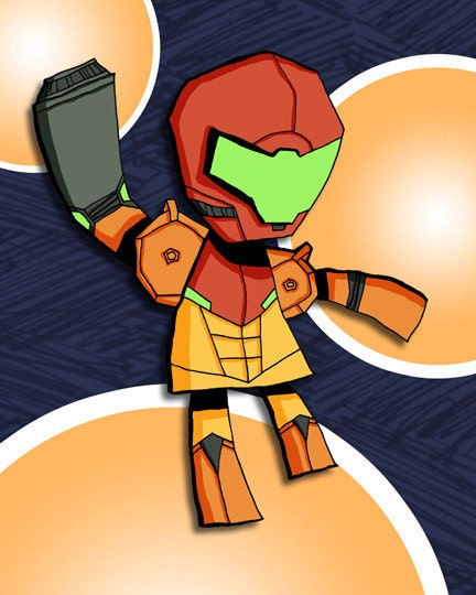 Metroid Samus Nintendo Video Game Art Print