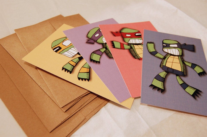 Ninja Mutant Turtle Teenagers Art Postcard Set