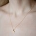 14k Gold Vermeil Tiny Initial Necklace