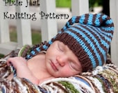 INSTANT DOWNLOAD Long Tail Pixie Baby Hat Knitting Pattern in 3 Sizes -- PDF 109 -- Permission to sell hats - Over 16,000 patterns sold
