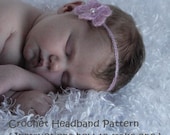 INSTANT DOWNLOAD Crochet Baby Photo Prop Headband Pattern -- PDF 205 -- Best for Fine Yarn with Mohair Content