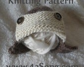 INSTANT DOWNLOAD Bomber Ear Flap Baby Hat Knitting Pattern PDF Number 120 for Worsted Weight Medium Yarn -- Over 16,000 patterns sold
