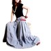 Red Pocket - silky linen maxi SKirt (Q1001)