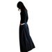 RED POCKET Maxi Skirt in black (Q1001)