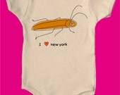 I love new york cockroach shortsleeve onesie