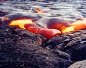 Kilauea Volcano Photo Greeting Card Fine Art Nature Photo Big Island Hawaii Heart Lava Flow Blank Notecard Landscape - Fathers Day Card