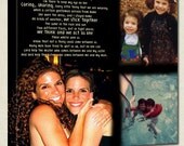 Canvas Photo Gift  Art for Sister, Maid of Honor, Bridesmaid, Sibling, or Nursery  14X14  Photo Word Art