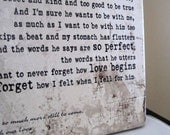 Wedding Vow Art Custom Photo Personalized Art Typography and Photo on Canvas 12x16