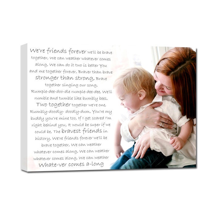 Personalized Photo Gift on Canvas Words Text Quote Sayings 12x16