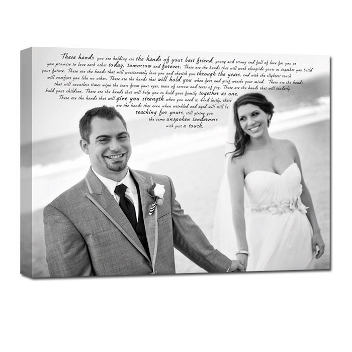 Just Engaged Married Photo Memories Wedding Art Canvas 24X36