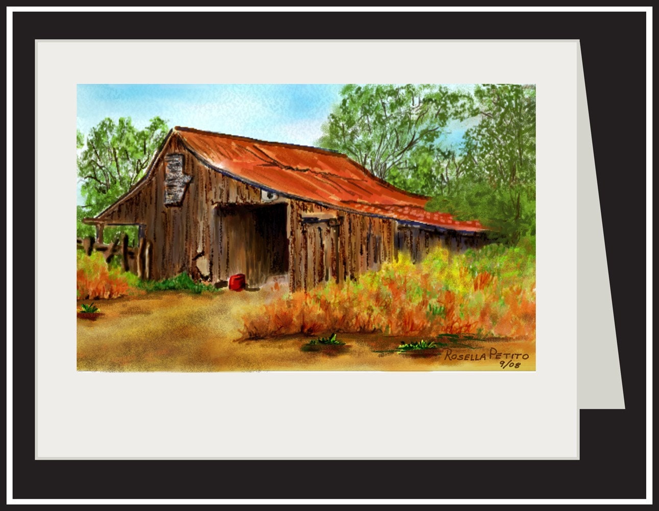 HOT SUMMER DAY blank fine art note card