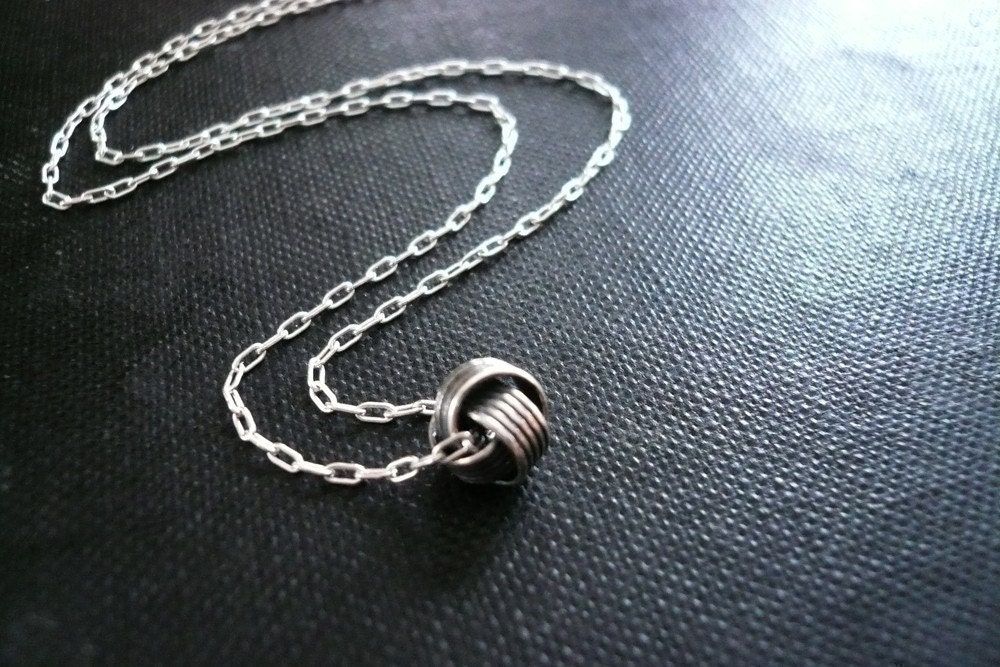 Silver Love Knot Necklace in Sterling Silver - Sweet and Simple