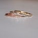 reserved -skinny and stackable eternity diamond wedding band 14k  Rose gold- 2 bands