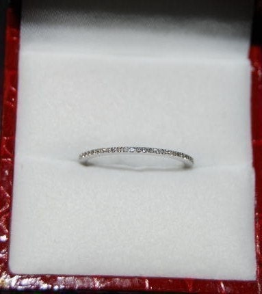 Round blue sapphire diamond ring 14k white gold