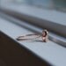 1.18ct Cushion peach lavender champagne sapphire in 14k rose gold diamond ring