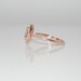 1.6ct oval peach champagne sapphire diamond ring 14k rose gold