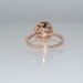 1.6ct oval peach champagne sapphire diamond ring 14k rose gold