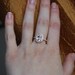 1.6ct oval peach champagne sapphire diamond ring 14k rose gold