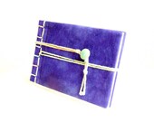 Journal Japanese stab bound handmade purple dyed damask
