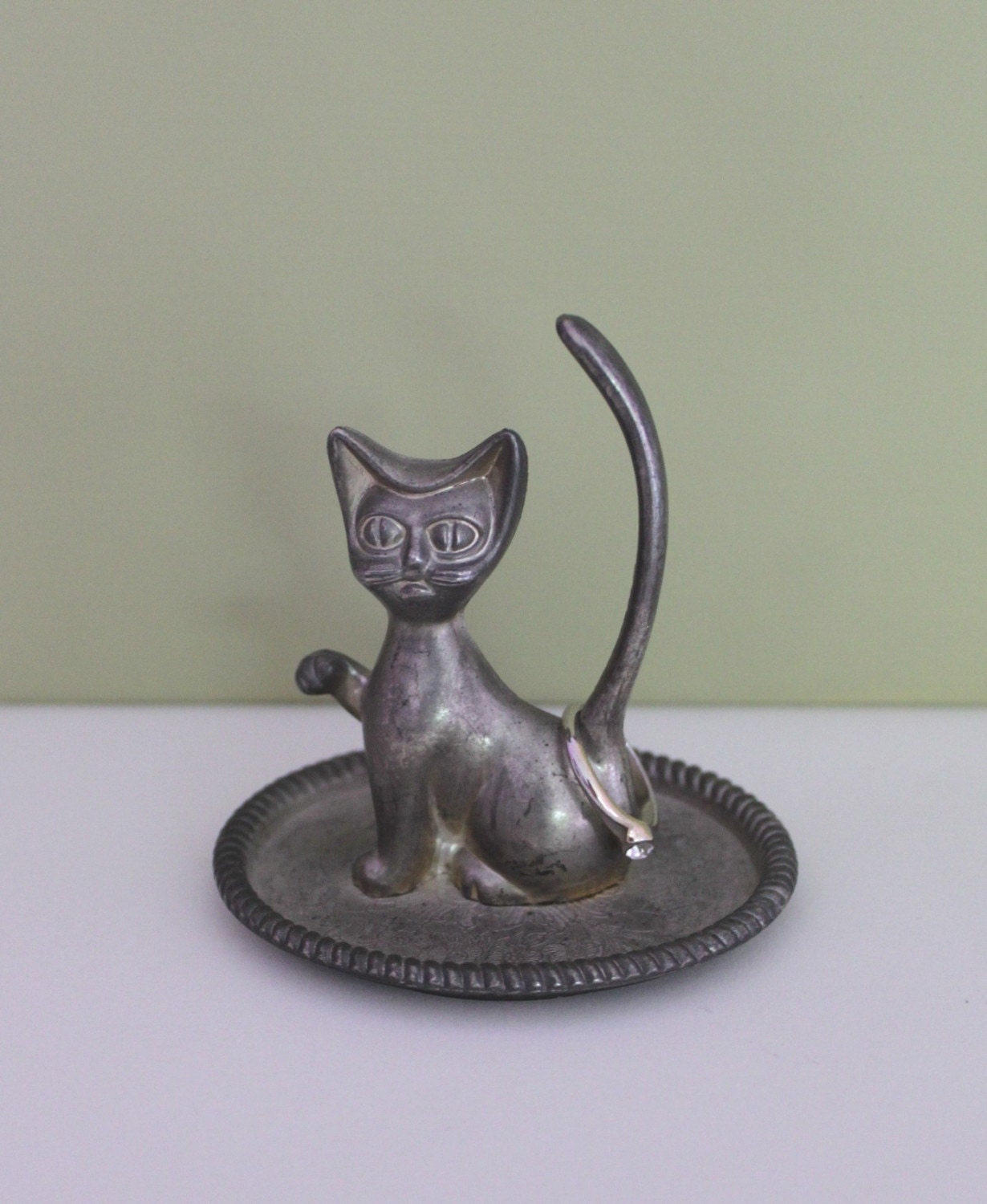 VINTAGE cat JEWELRY HOLDER