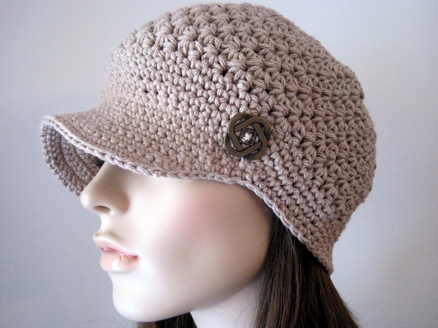 Crochet Hat, Womens Newsboy Hat, Crochet Womens Hat, Teen Hat, Newsboy Cap, Crochet Beanie, Jute, Baseball Cap, Autumn Fashion
