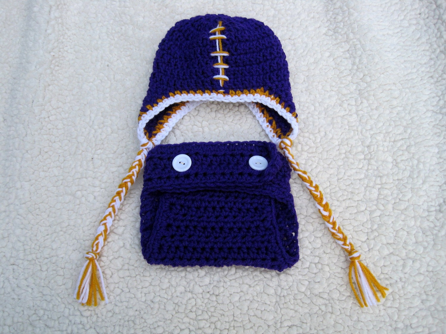Crochet Baby Hat, Baby Football Hat, Baby Diaper Cover Set, Newborn Football Hat, Baby Boy Hat, Infant Boy Hat, Baby Sports Hat, Blue,