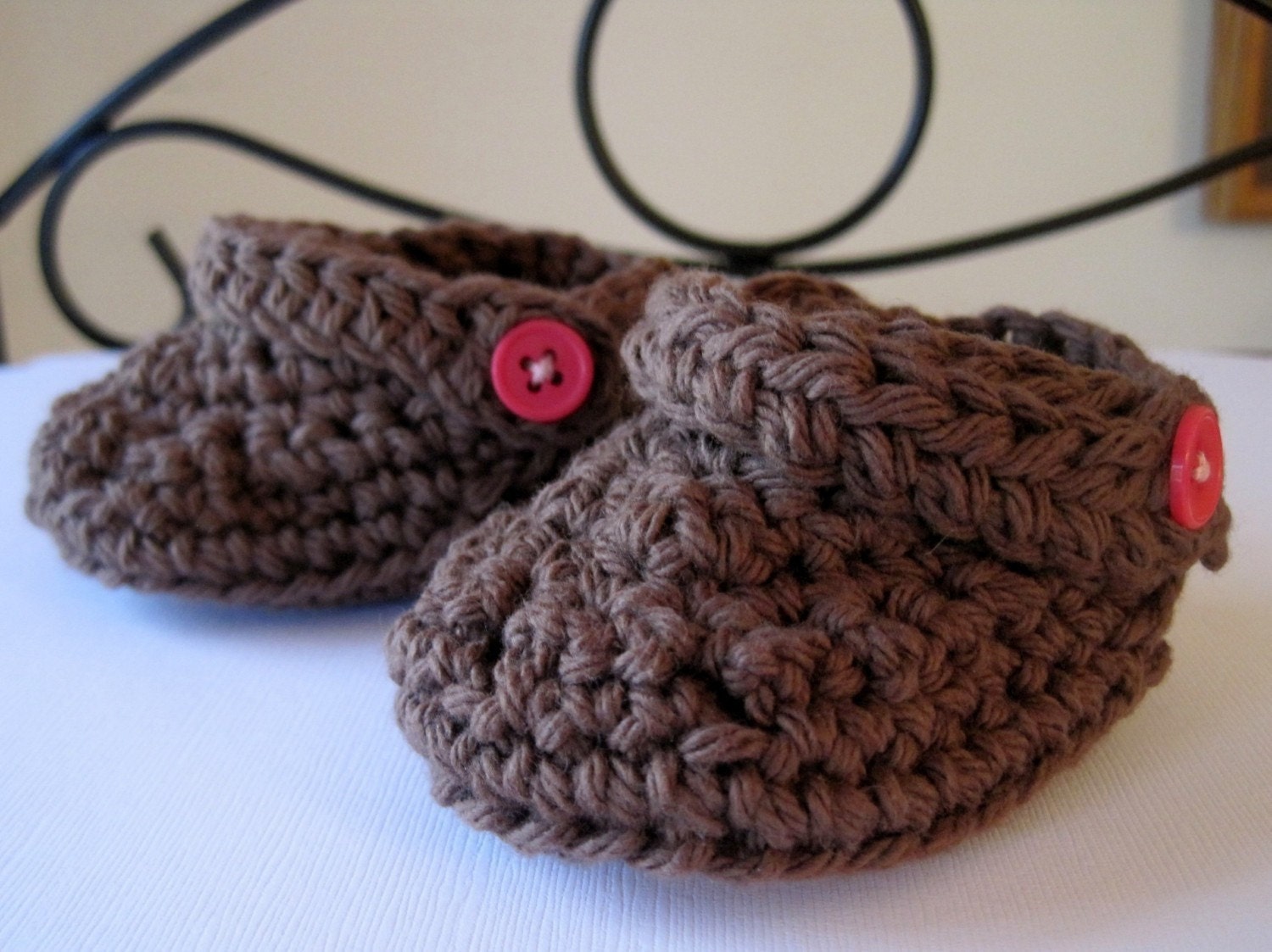 Crochet Baby Booties Baby Sandals Boy Booties Girl Booties Newborn Infant Baby Shoes Brown