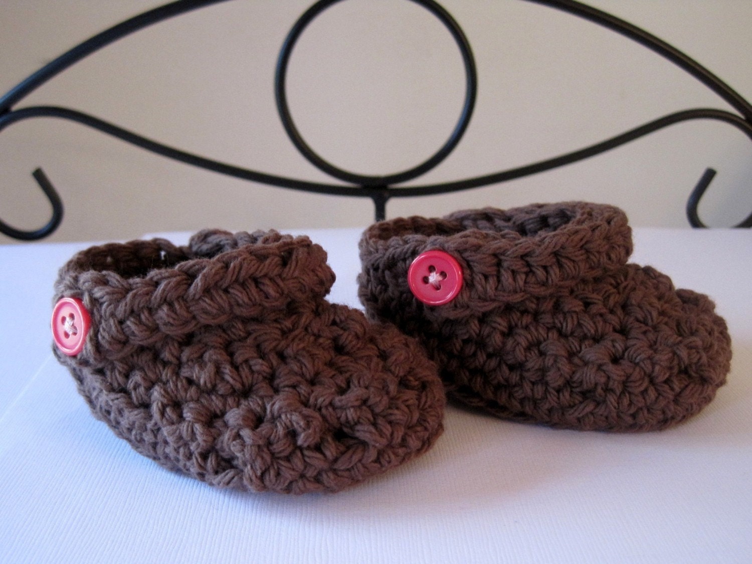 Crochet Baby Booties Baby Sandals Boy Booties Girl Booties Newborn Infant Baby Shoes Brown