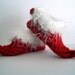 Crochet Elf Slippers Baby Booties Christmas Booties Santa Booties Elf Booties Boy Girl Cyber Monday Newborn Infant Photo Prop Red White